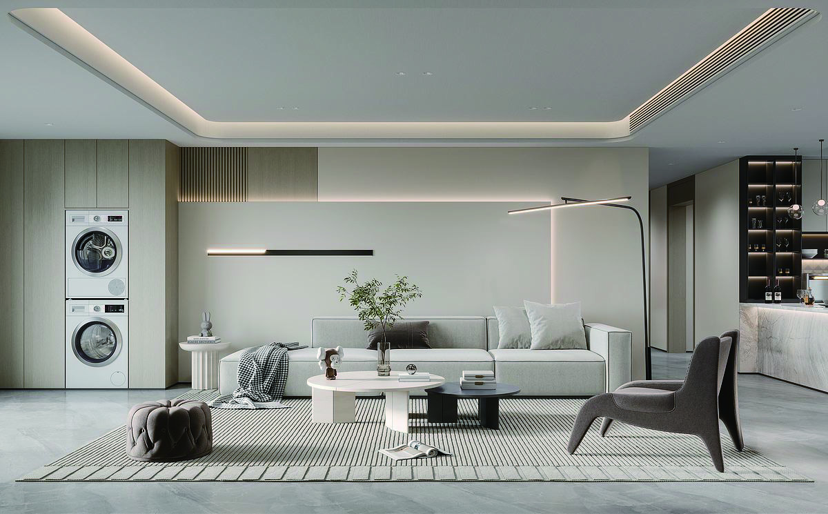 Contemporary residence with integrated architectural lighting